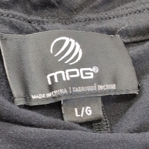 MPG | Minimalist Black 3/4 Dolman Sleeve Off The Shoulder Cowl Neck Size L - Picture 2 of 7